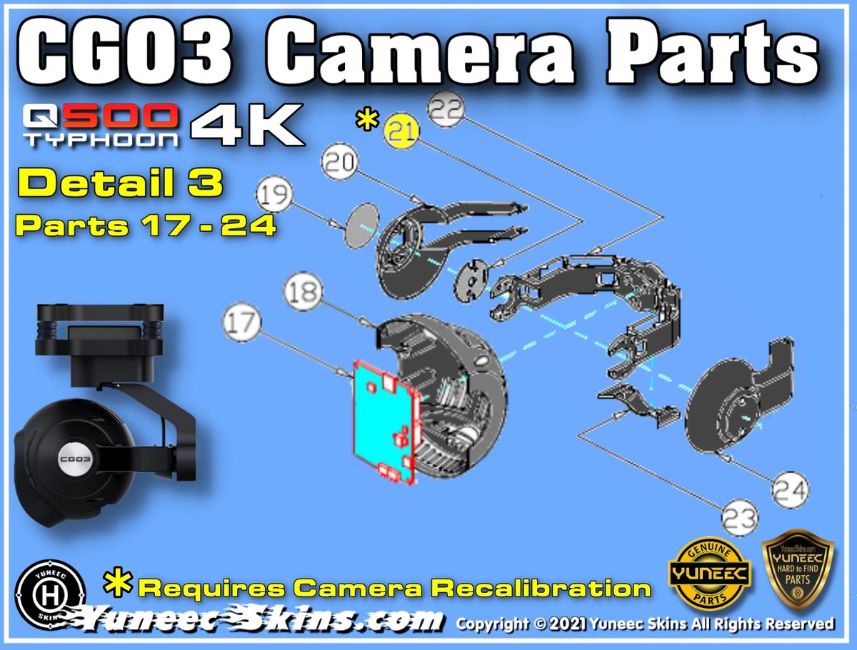 CGO3 Camera Parts 17 thru 24